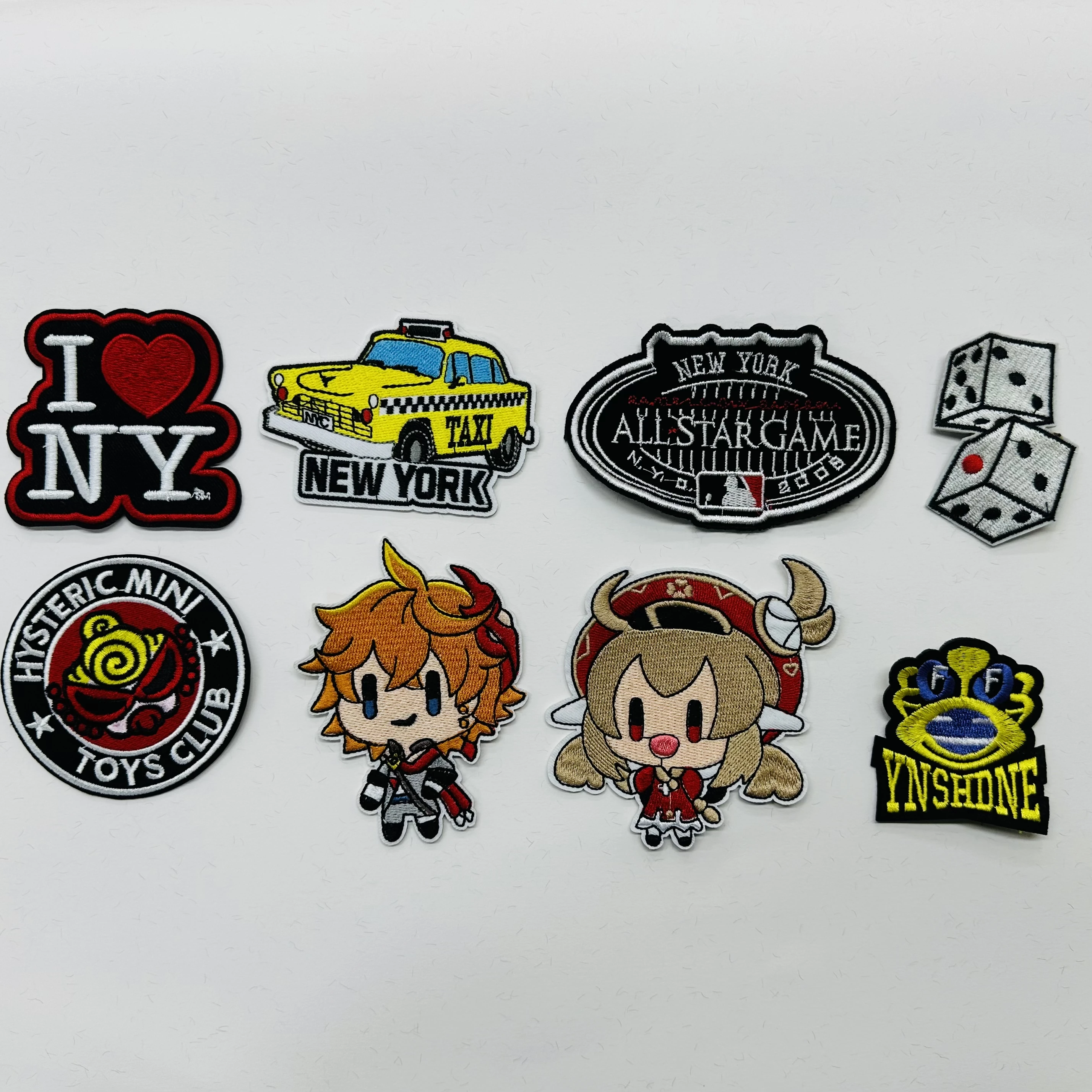 Easter Wholesale Custom Logo Embroidery Chenille Greek Number Letters Patches Badges Sets Self Adhesive Iron on for Clothing