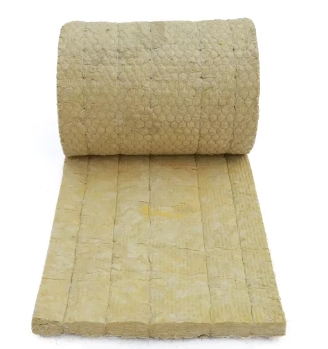 50 Mm Wire Mesh Stone Wool Roll Rock Mineral Wool Felt Soundproofing Rock Mineral Wool Blanket