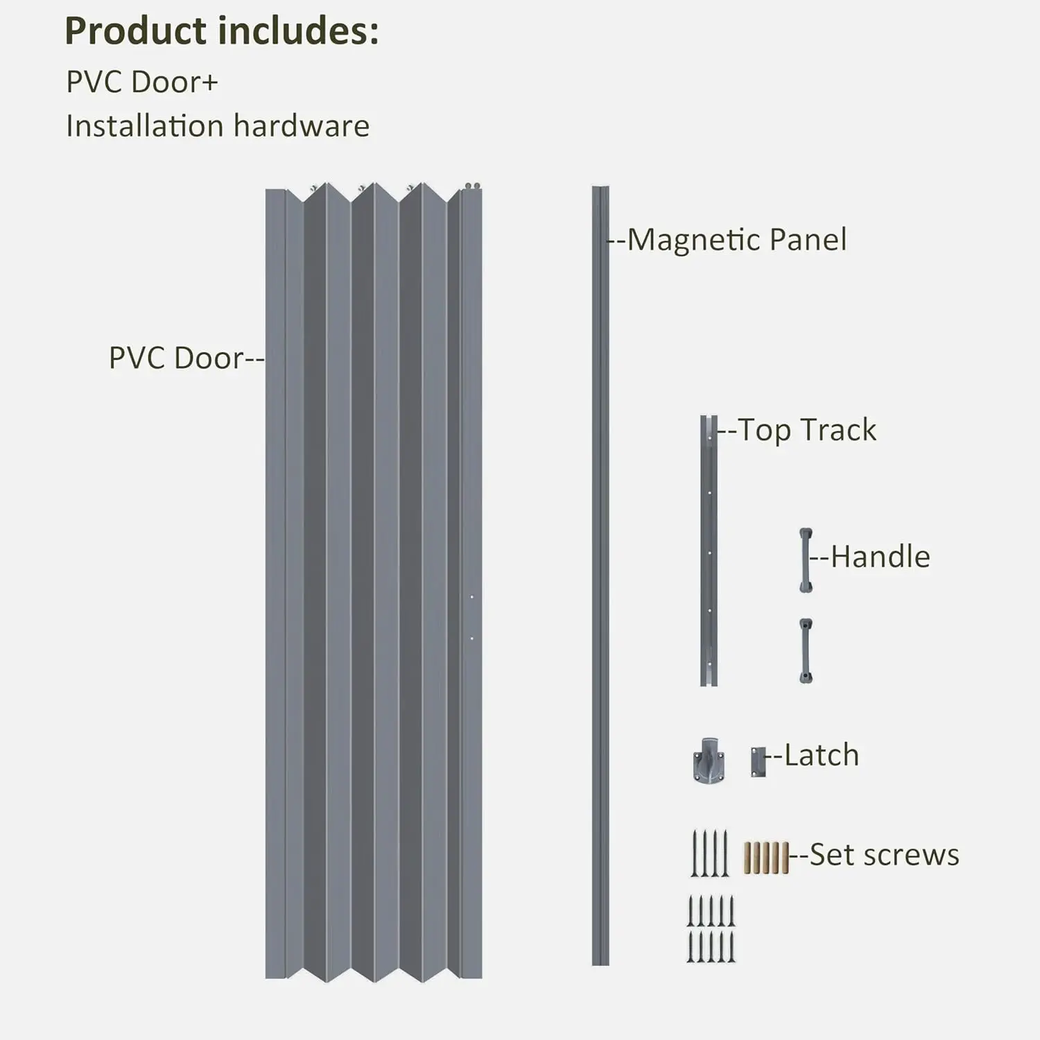 Hot Selling PVC Plastic Door Simple Design Plastic Door Customized Folding Gate
