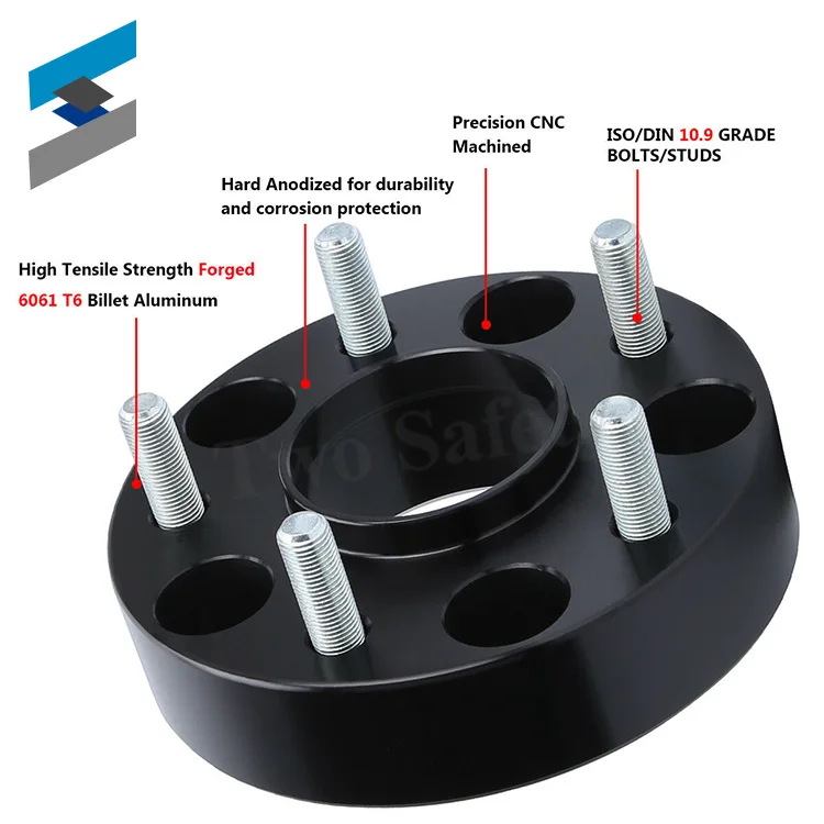 5x114.3 (5X4.5) 66.1 CB 12X1.25  1 Inch 25MM Hug Centric Wheel Spacers for Nissan 370Z