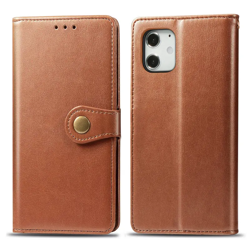
Suitable for iphone 12 leather case flip crazy horse pattern xs max protective cover 7 8plus mobile phone case for iphone 11 
