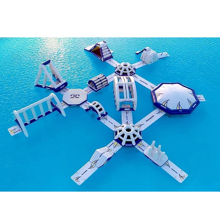 Inflatable factory wholesale water floating obstacle course for pool