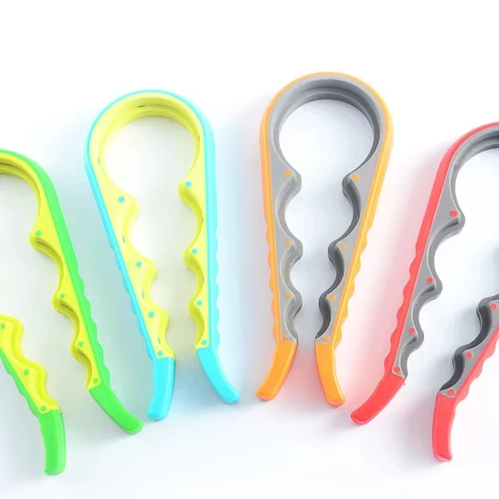 1Pcs Creative Multifunctional Four-in-one Silicone Bottle Opener Household Safety Can Opener Non-slip Screw Capper
