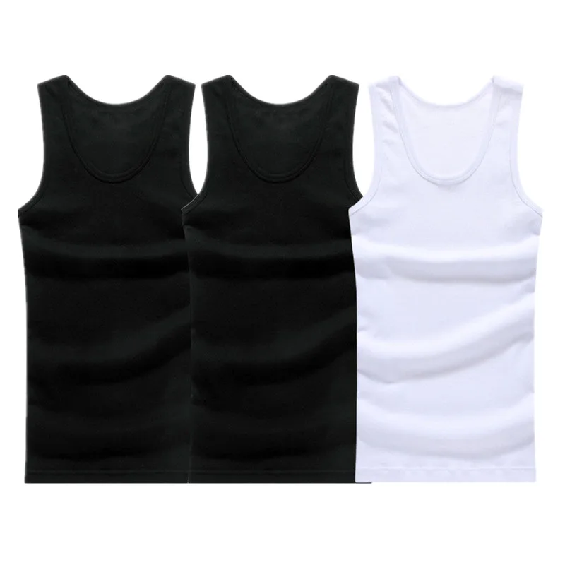 Factory Cheap Custom Logo muscle fit plain Tank Tops sleeveless workout 100% cotton tank top for men  cutout