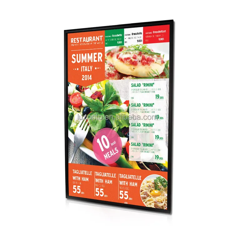 Super slim LED movie poster backlit frame LED light box sign picture frame slim snap frame menu LED light box