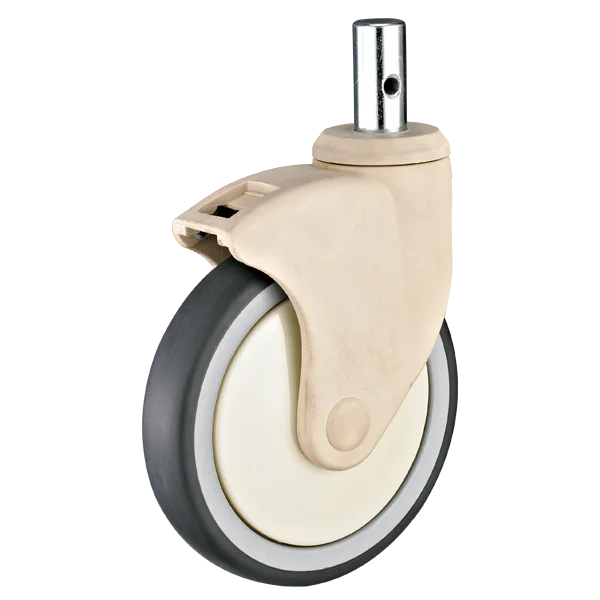 Вращающееся медицинское роликовое колесо из полиуретана с твердым стержнем 160 мм