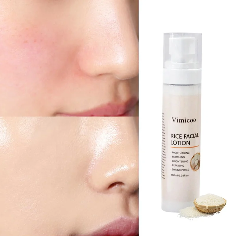 Korean Vegan Skin Care Face Moisturizing Brightening Cream & Lotion High Quality Sensitive Skin Repairing Rice Lotion