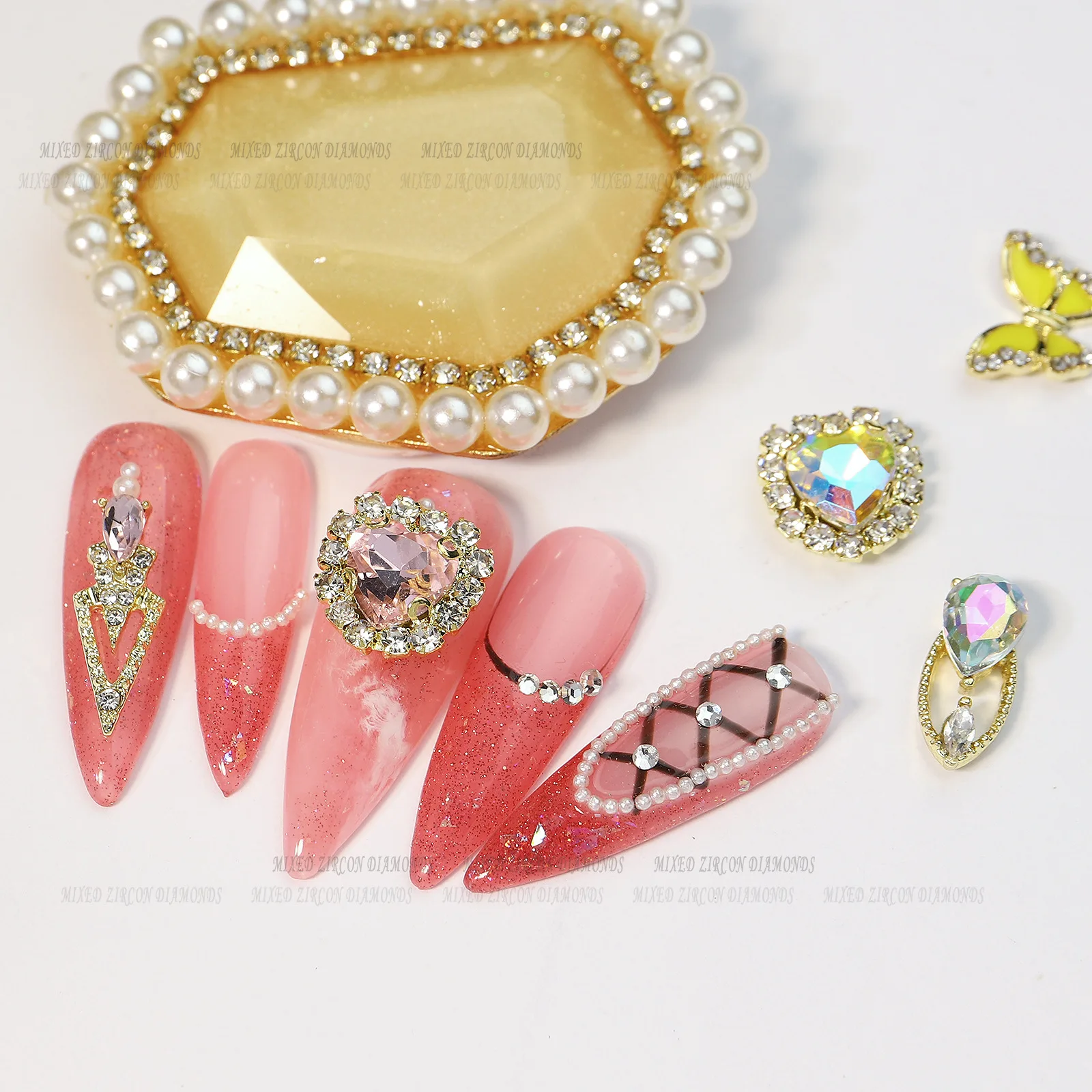 Wholesale Nail Jewelry Charms Accessories Art Nail Rhinestone For Decoration Press On Nails