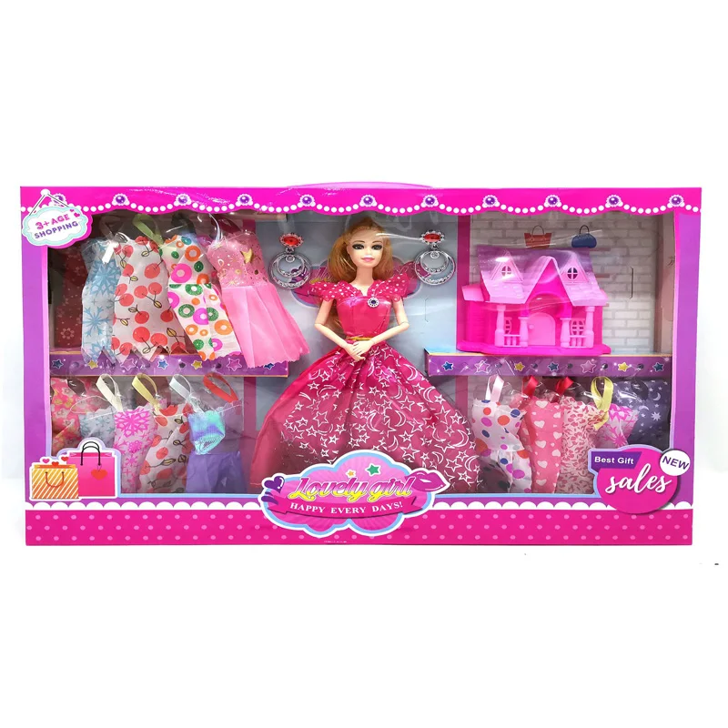 PVC 11inch movable joints fashion change clothes dolls for girls