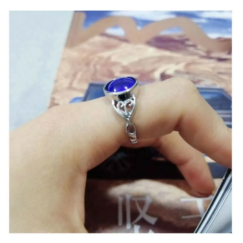 Women Gifts Retro Round Emotion Feeling Changeable Mood Ring Temperature Control Round Color Changing Gemstone Ring