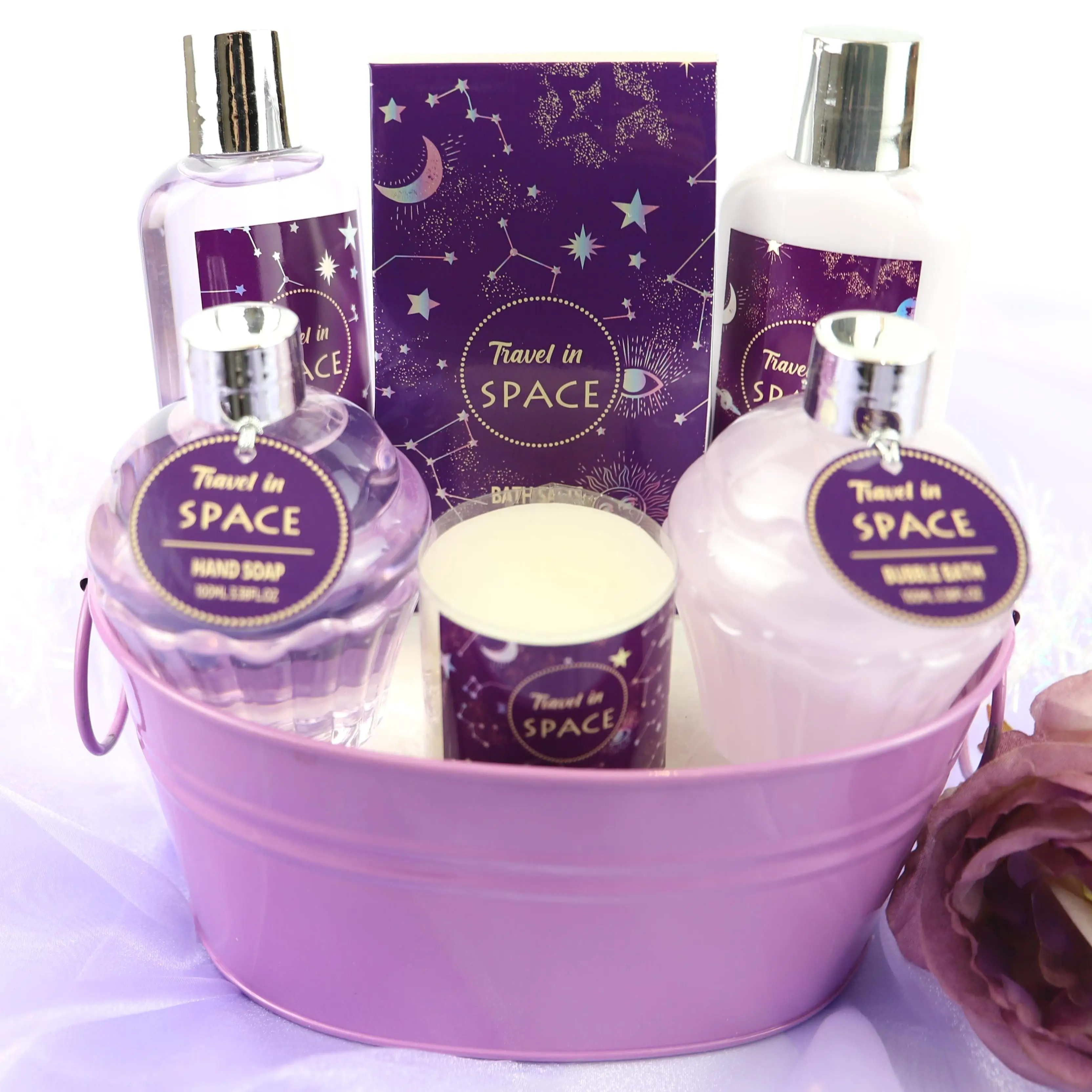 oem wholesale self care gift set bath salt sponge bath sets bath gift sets spa