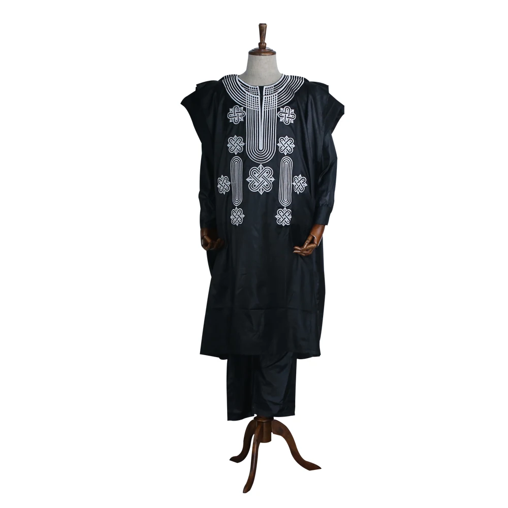 H & D Wholesaler Price Hot Selling African Men Clothes 3 Pieces Suits With embroidery Men Clothing