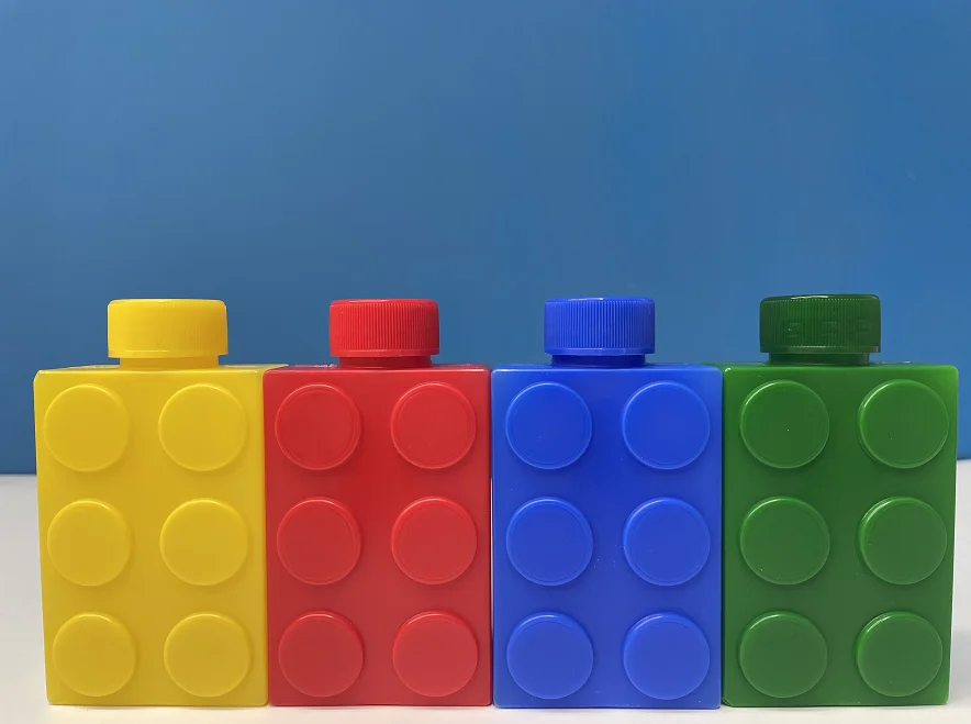 New Hot Sale Block Bottle 2024 Festive Party Straw Cup Reusable Block Cup Suitable for Birthday Party Gifts