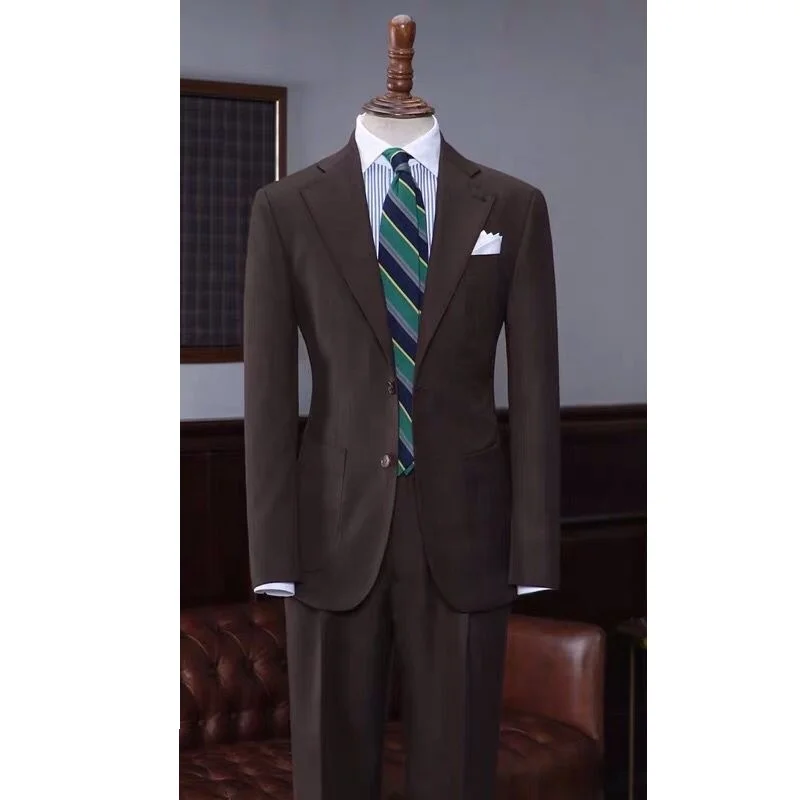 MTM сделано для измерения индивидуальные ручной работы на заказ однобортные мужские костюмы дизайн Италия мужской костюм офиса