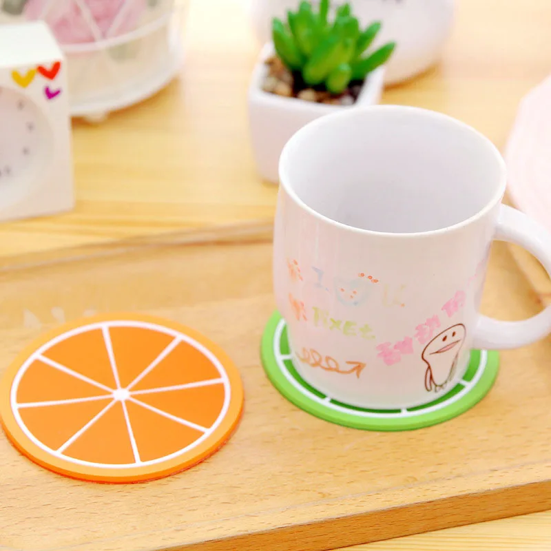 Promotion cheap 3D custom logo rubber silicone mat soft pvc rubber cup coasters for drinks