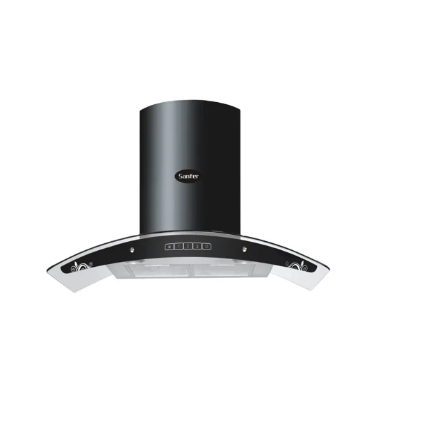 Super motor with big fan kitchen appliances cooker hood /smoke sensor range hood exhauster