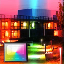 WIFI Flood Light 30W RGB Led Flood Lights Waterproof RGB Flood Lights In The Garden