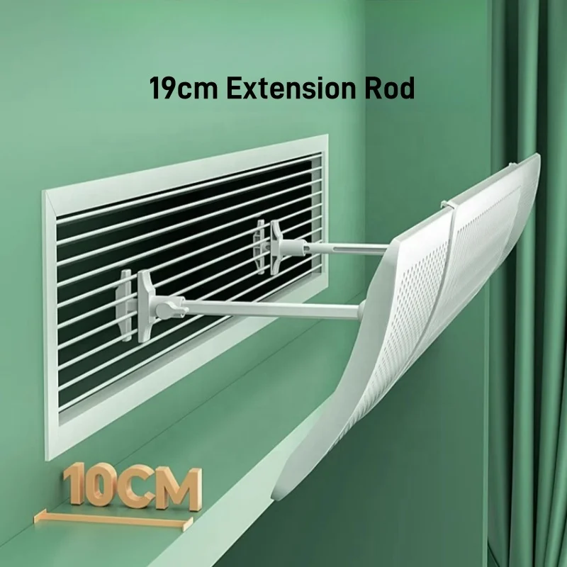 Retractable AC Vent Deflector 49cm-86cm Adjustable Sizes Air Conditioner Deflector for Central Air Conditioning