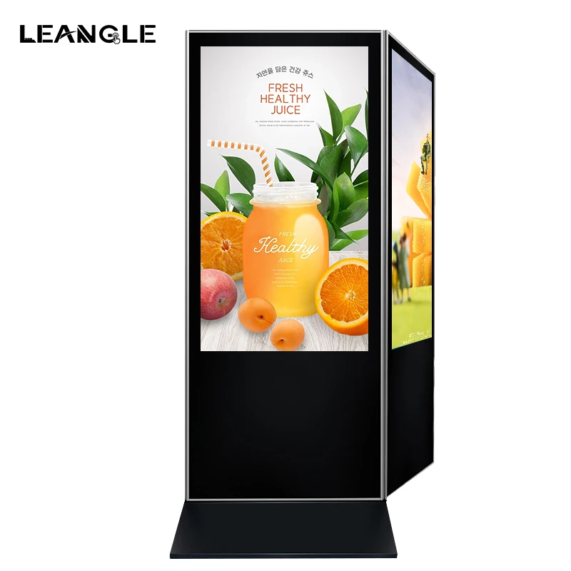 43 55 65 inch Indoor Media Player Double-Sided Vertical Window Display Screen Digital Signage