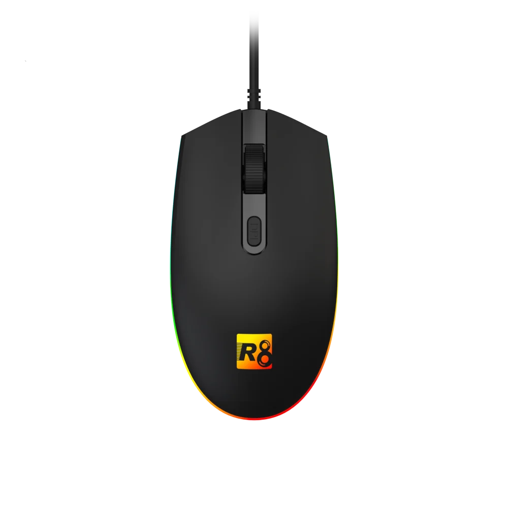 Wholesale New in 4D Wired Ergonomic Optical Mouse with Rainbow led with breath