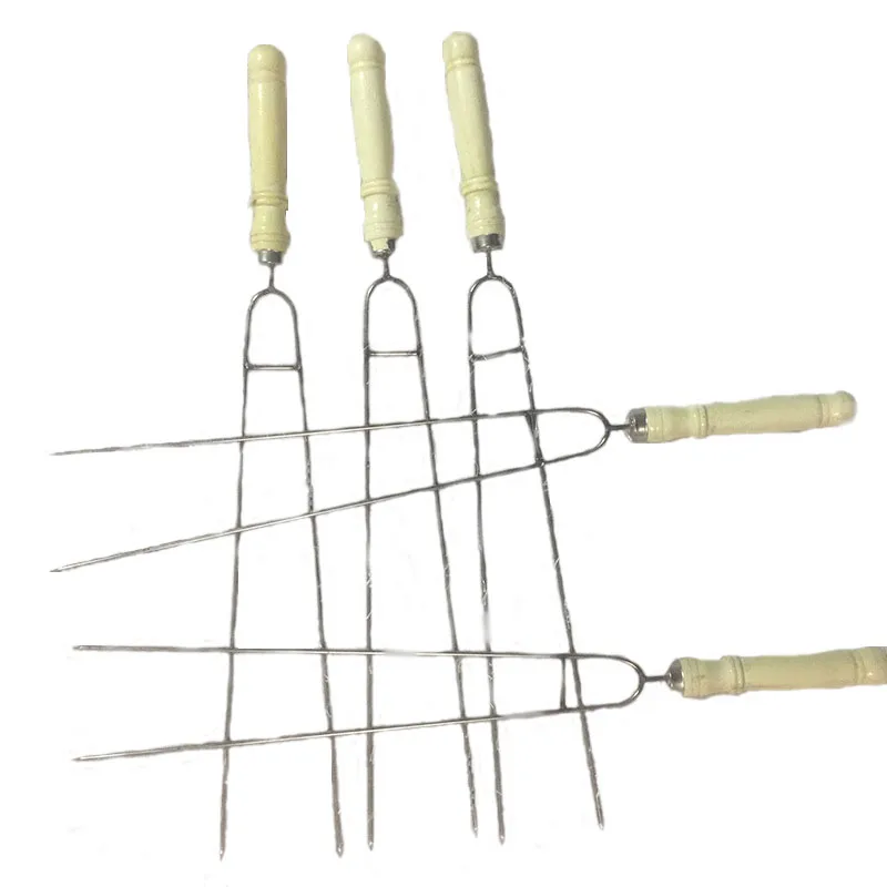 Multiple use of barbecue automatic manual stainless steel barbecue skewers bbq sticks