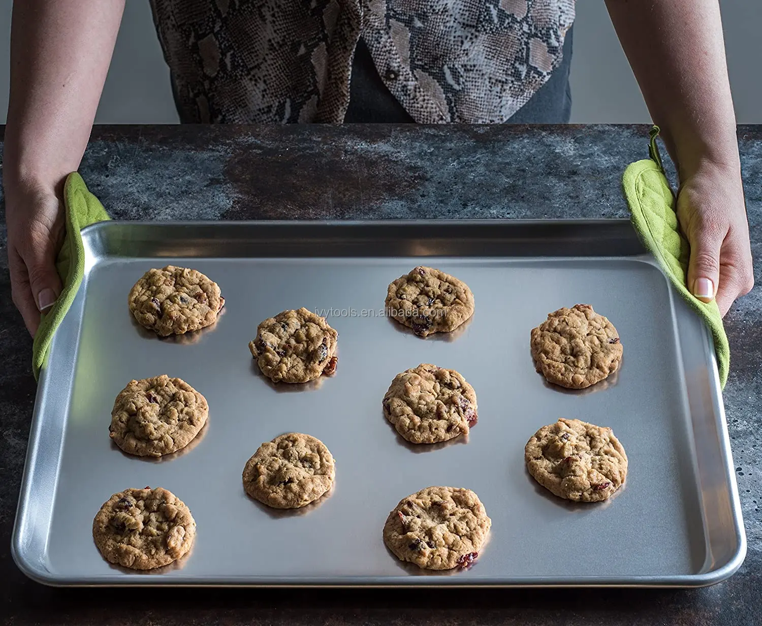 Full Size 1/1 1/2 1/4 1/8  Aluminum Ally Cookie Sheet Pan Professional Bakery Tray