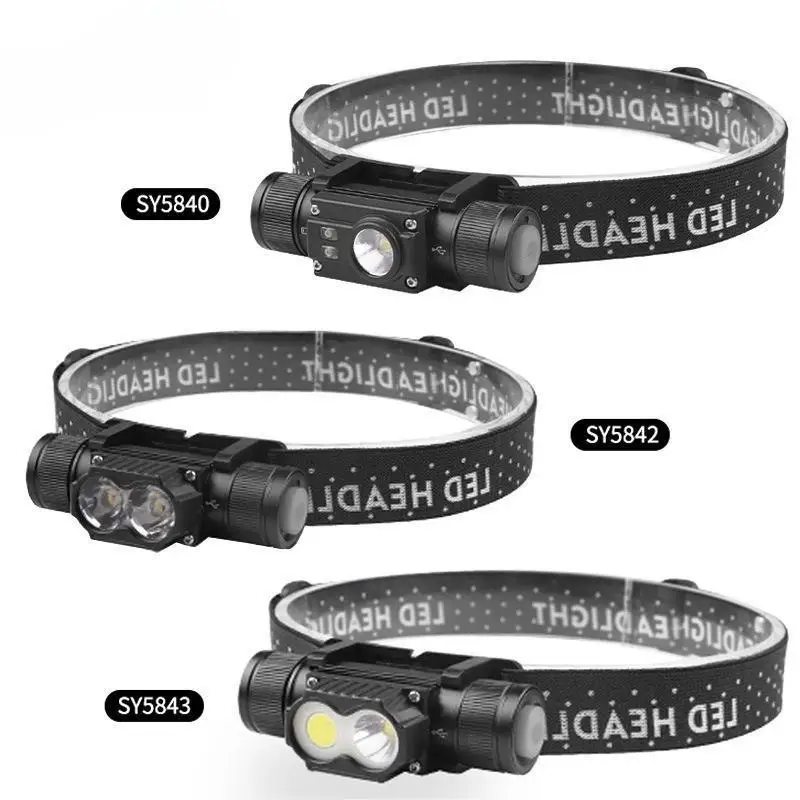 New Arrival XTE+COB USB Rechargeable Head Lamp Portable Head Lamp Waterproof Hiking Head Torch