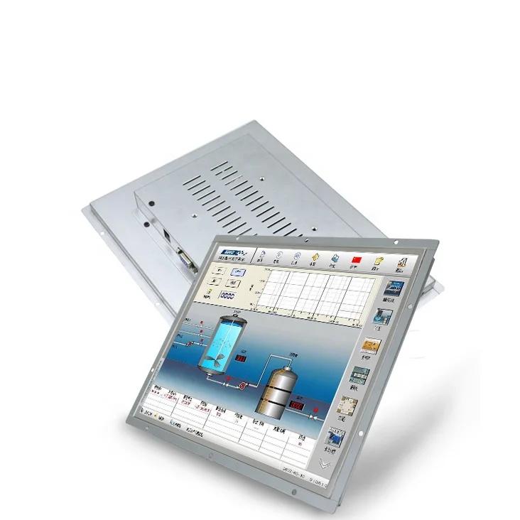 17 inch Open Frame Monitor Industrial LCD Monitor USB Touchscreen Monitor with VGA DVI BNC AV TV