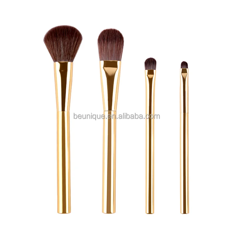 Professional Metal Handle Makeup Brush Set Kids Private Label Vegan Logo Custom Travel Luxury Gold Makeup Brush Set High Quality