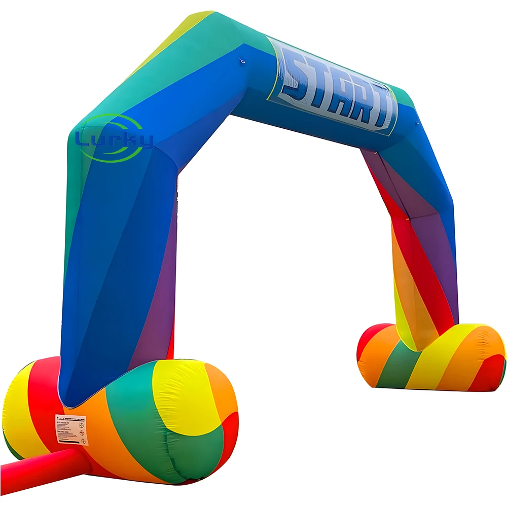 Custom Advertising Inflatable Arch Entrance Running Archway With Logo For Event
