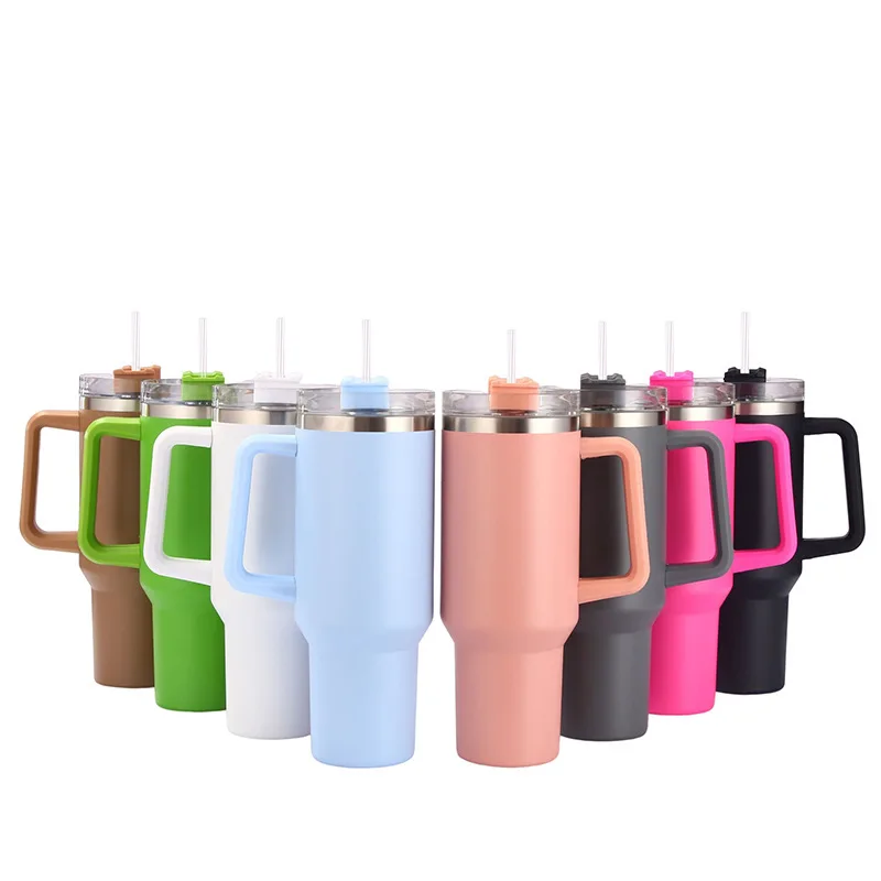 Leakproof Lid water jug stainless steel kid water bottle with straw flask Vacuum Insulated Tumbler with handle