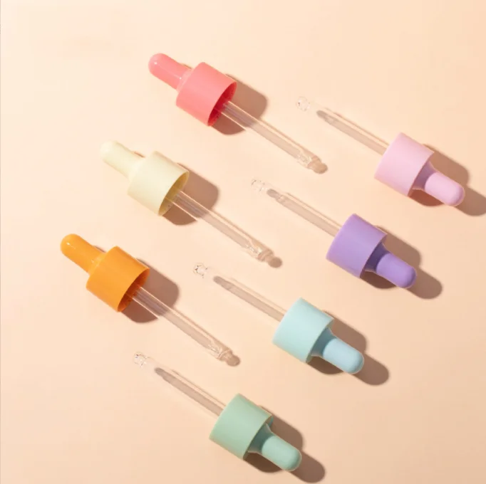 Colored Packaging Container Custom Luxury Cosmetics Bottles Perfume Frosted Glass Hair Essential Oil Dropper Bottle BJ9