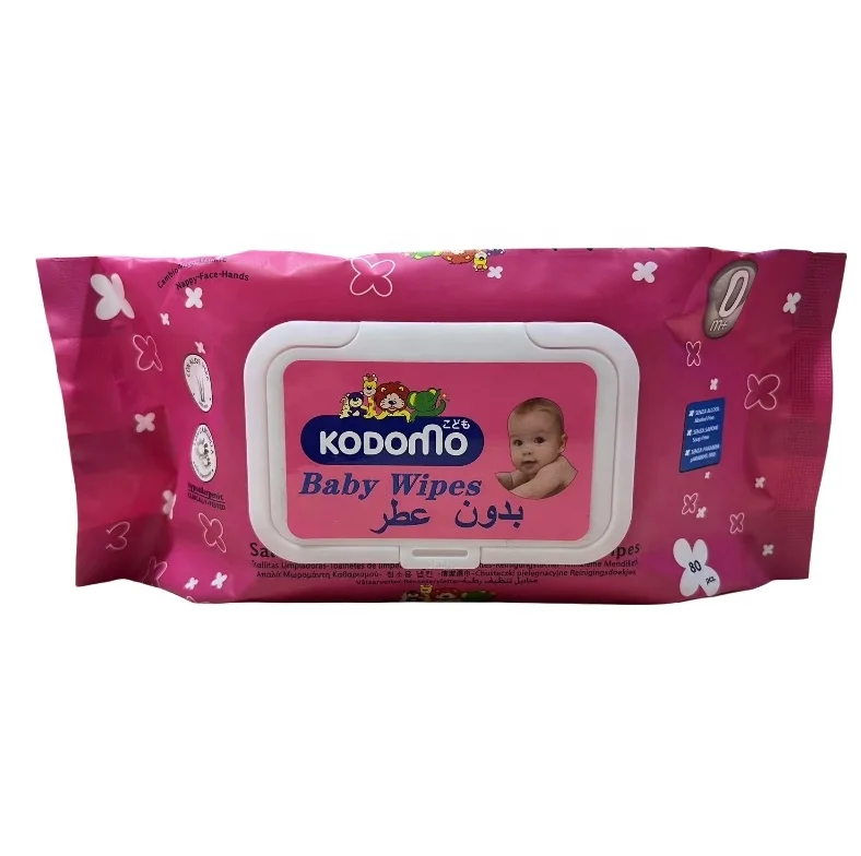 Wholesale Manufacturer Baby Wipes Pure water 80 Wipes No Alcohol  High Quality Baby Wet Wipes