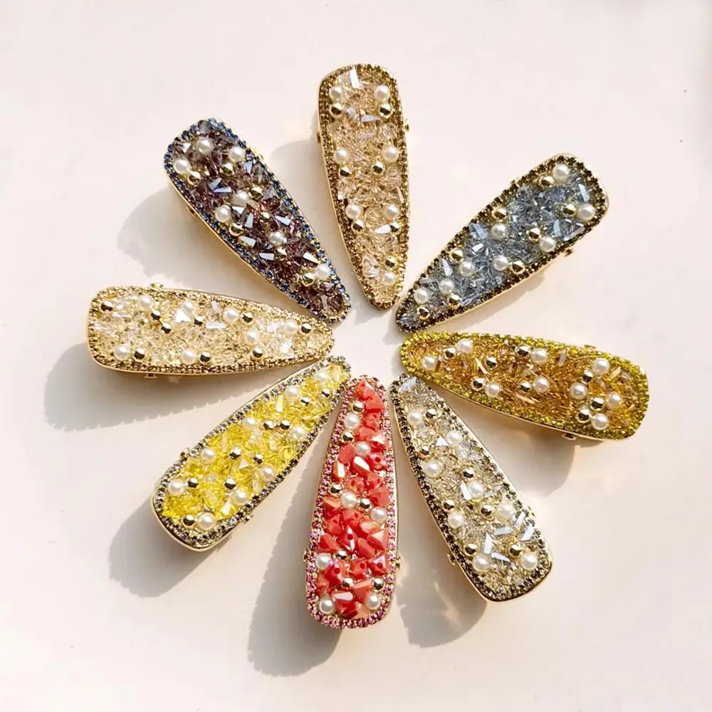 Korea Super Fairy Clip Exquisite Versatile Hairpin Bangs Clip Side Rhinestone Pearl Hairpin