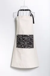 Canvas Cotton Half Waist Apron Kitchen Cooking Restaurant Waiter Apron Adjustable Belt