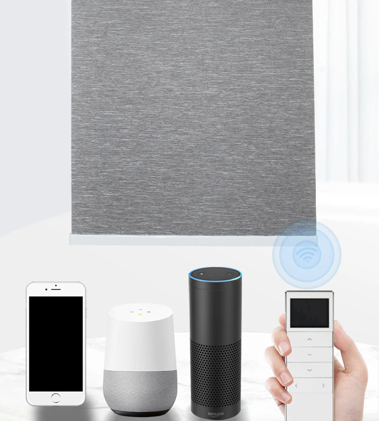 100% тканевые затемняющие электрические Роликовые жалюзи, умные жалюзи, автоматические оконные моторизованные роликовые жалюзи