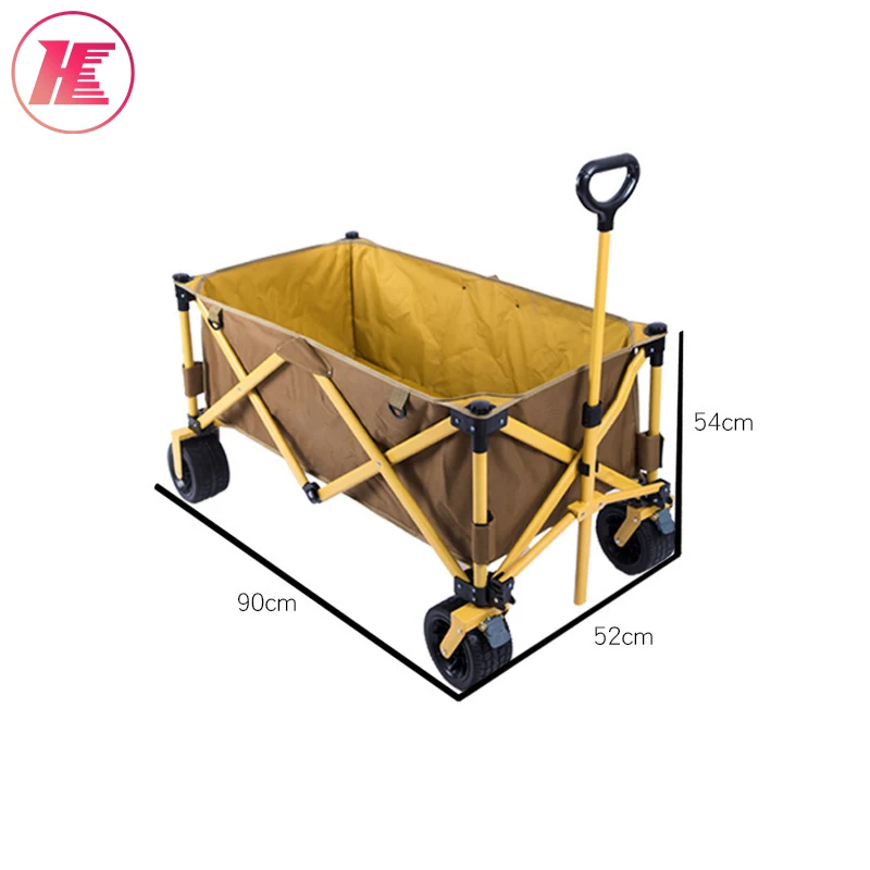 Outdoor Foldable Picnic Camping Wagon Camping Cart Kids Wagon Portable Beach Trolley Cart For Outdoor Garden Beach