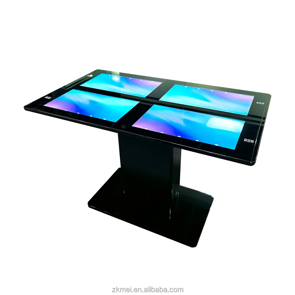 21.5 Inch Table Tactile Wireless Charging Android digital Smart Interactive Multi Touch Screen Table for restaurant coffee