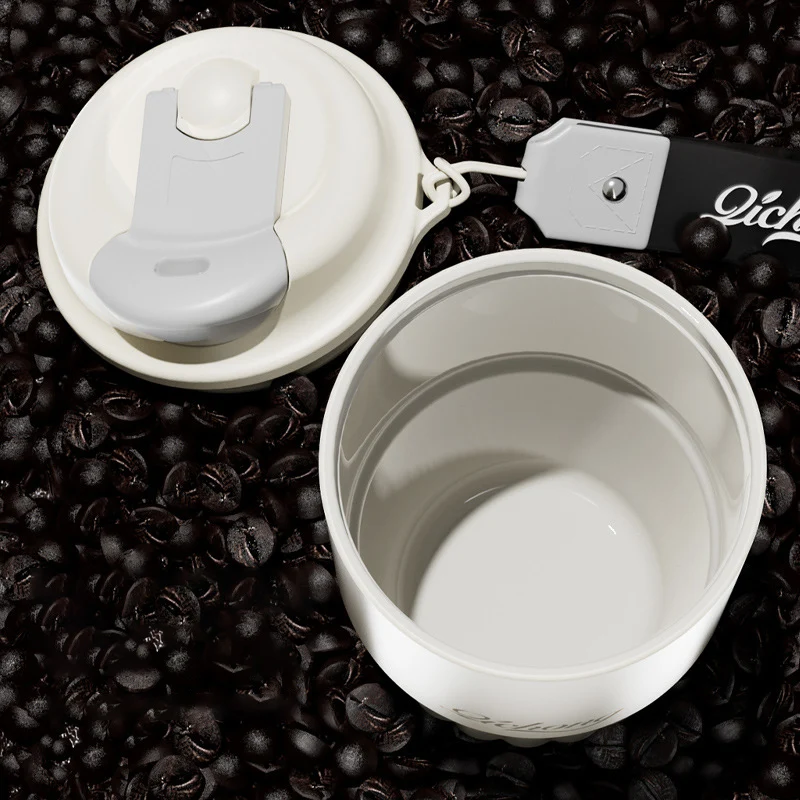 Hot sale quality ceramic liner stainless steel office light luxury mini ice american coffee cups