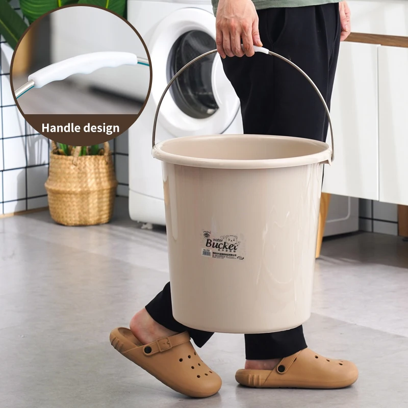 Factory Wholesale High Quality Portable Kitchen Water PP Plastic Bucket With Handle