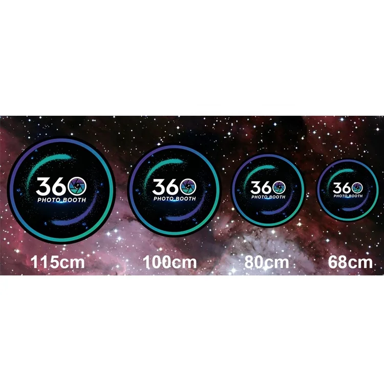 High Quality Video 360 Photo Booth Automatic Machine Wedding with Enclosure Backdrop 115cm Camera Spinner with Led Light