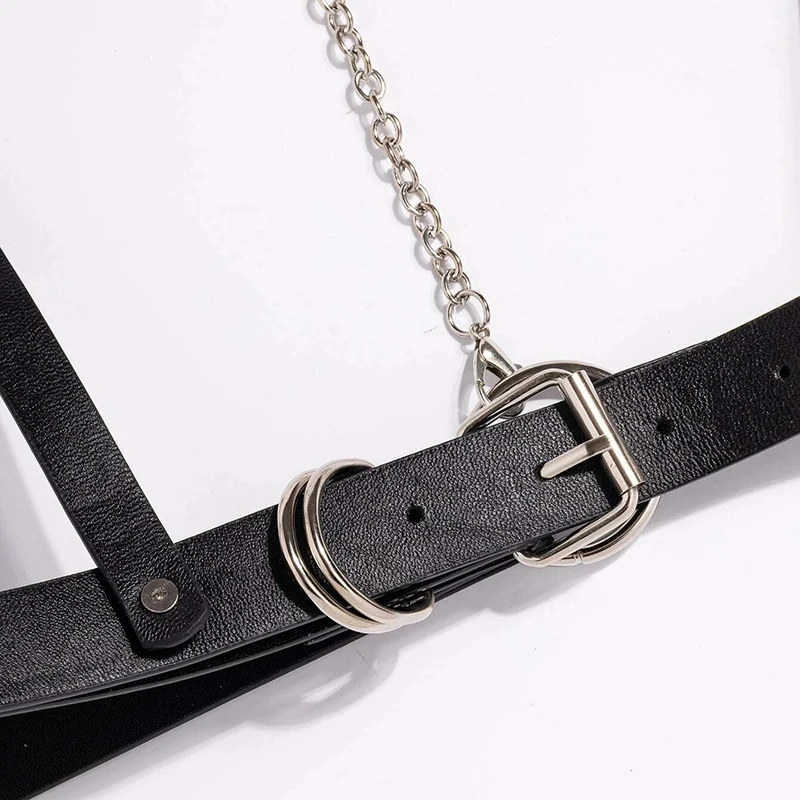 Metal Square Bucklewomens Harness Shirt Belts Simple Leather Harness Belt Female Fashion Belt With Strap