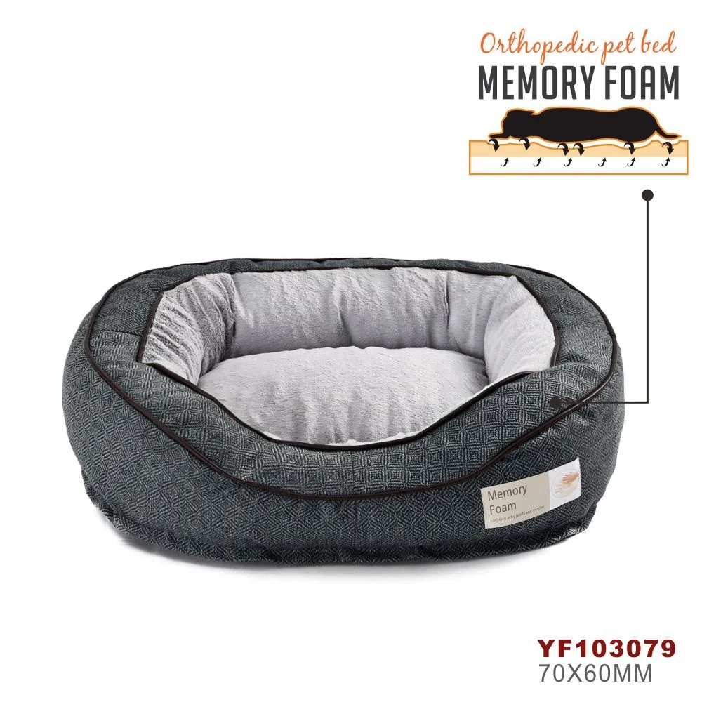 Оптом мягкий уютный теплый ортопедический мягкий пенопласт с памятью кровать для собаки