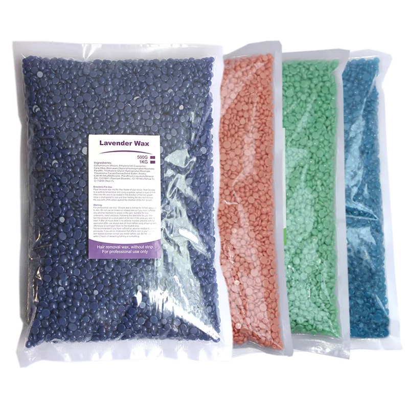 Private Label Vegan Professional Hypoallergenic Hard Wax Beads for Hair Removal Bulk Hot Film Brazilian Leg Face Sugar Wax Bean