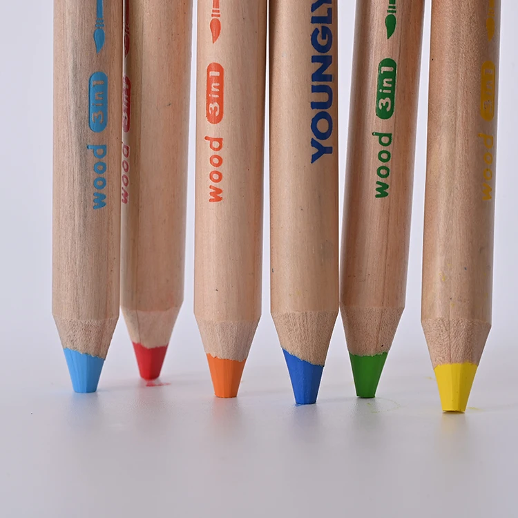 Ins Hot Product School Supplies Coloring Non-Toxic 6 Colors Crayons With Sharpener