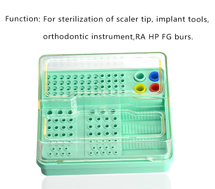 Dentistry Drill Placement Dentist Disinfection dental file block/dental Holder Burs Block Case Box /Plastic disinfection Box