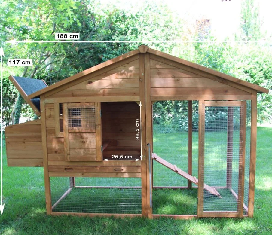 Jaalex High Quality Wooden Outdoor Backyard Chicken Hen House Pet Rabbits Hutch With Egg Box For Sale