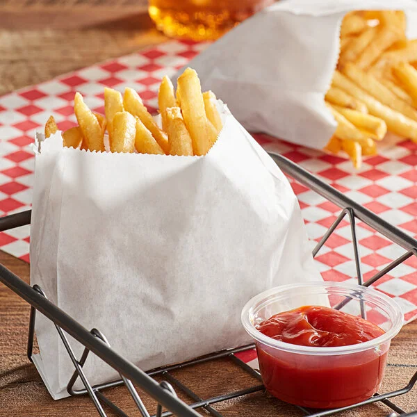 Wholesale Custom Printed Oil-proof Flat sharp Bottom Grease Proof Snack Burger Paper Bags for Food