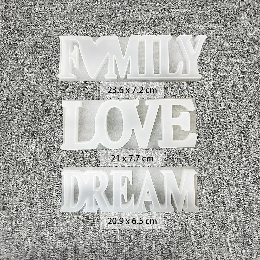 Epoxy Resin Words 3CT Mold Silicone Mould DIY Handcraft Making Tools