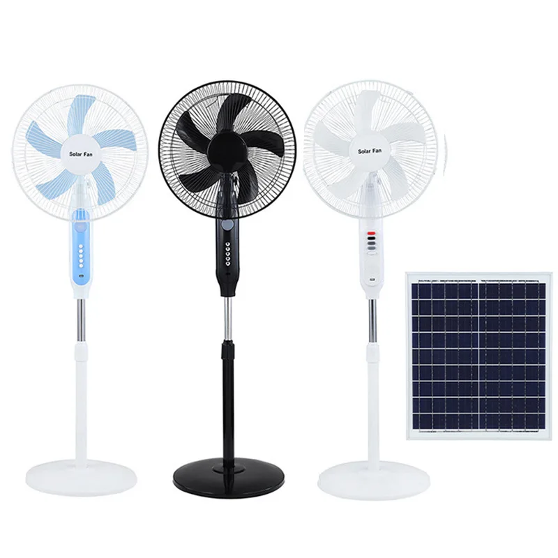 Electric Fan Rechargeable Ceiling Fans Solar Floor Energy Dc Solar Powered Outdoor Lithium Battery Long HELIOS 3 Gears 25W